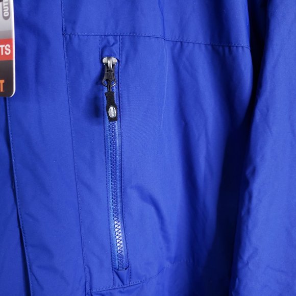 32 Degree Heat Performance Men's 2XL Hydro-Tech Full Zip Rain Shell Jacket Blue - Picture 3 of 11
